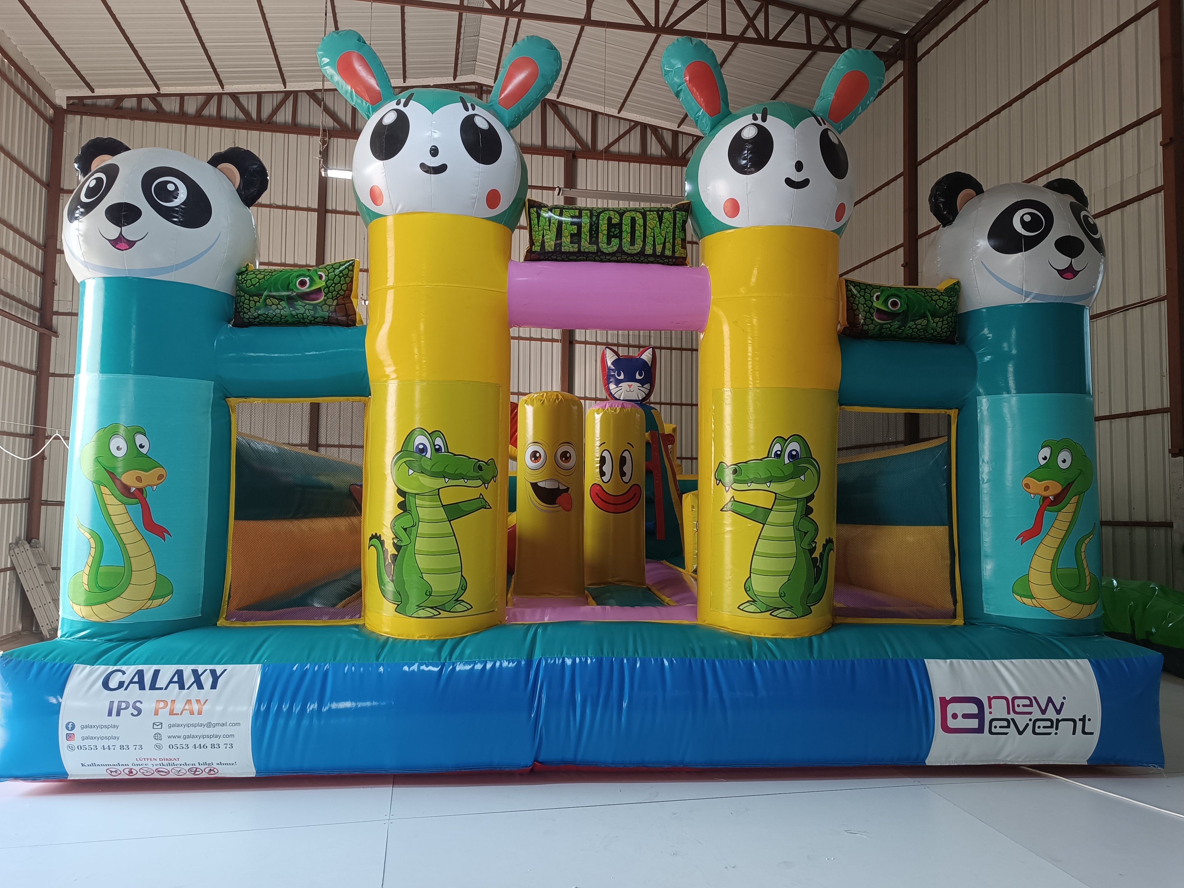 Panda Temalı Şişme Oyun Parkı
