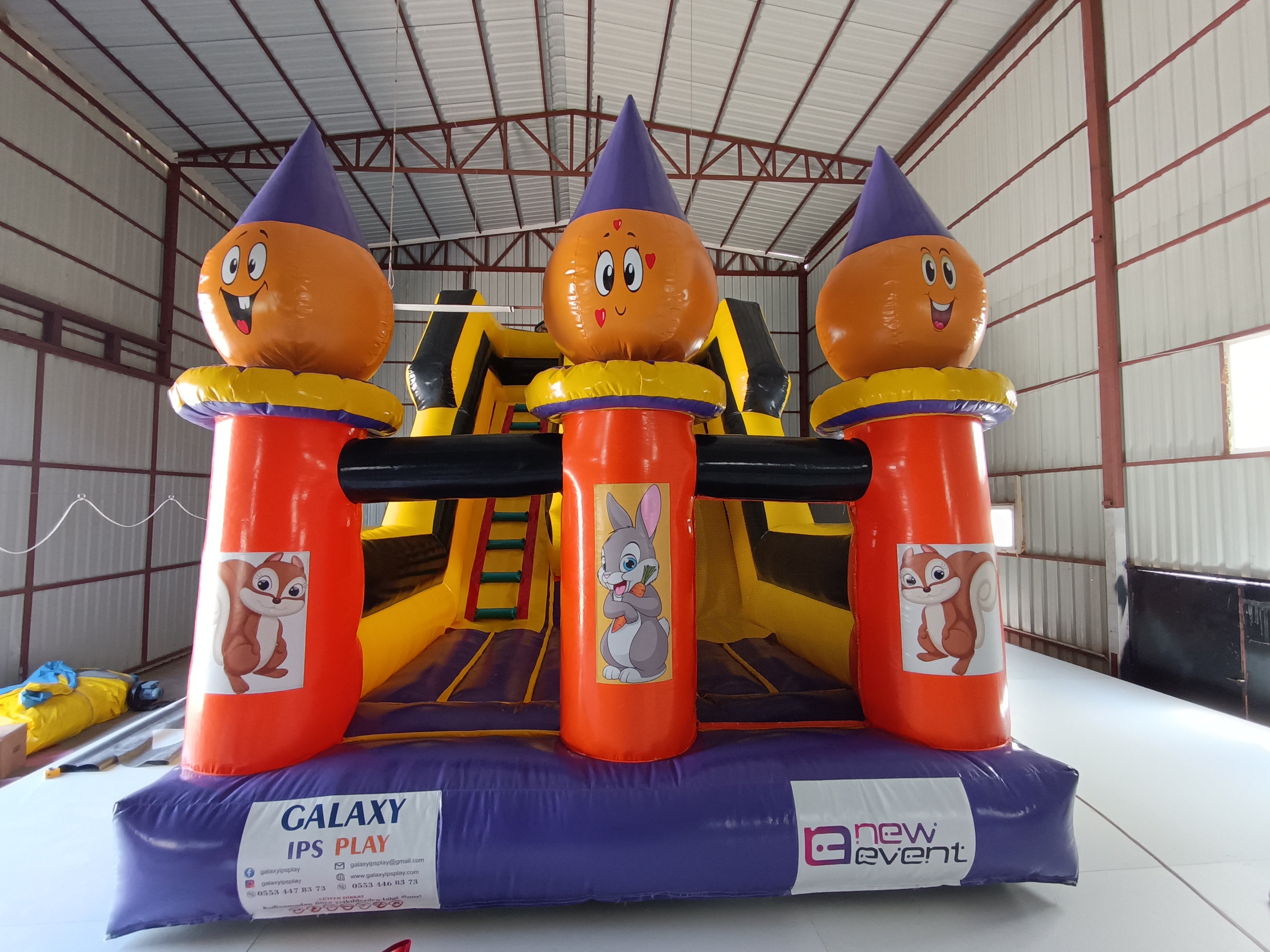 Kaplan Temalı Şişme Kaydırak