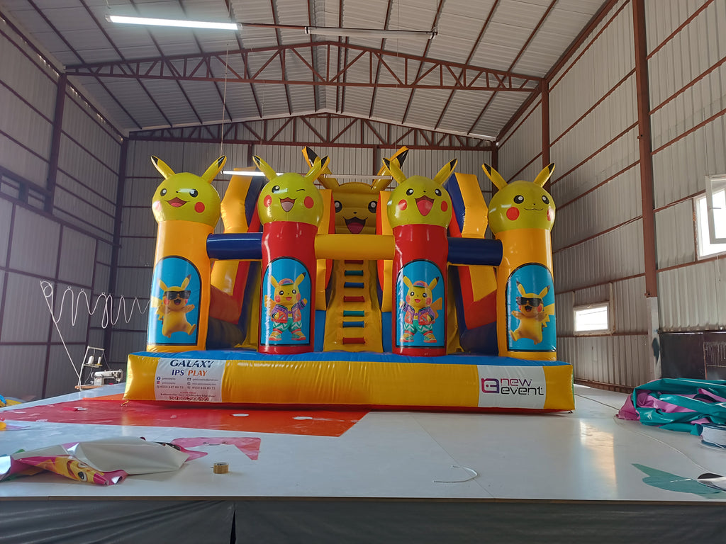 Pikachu Temalı Şişme Kaydırak