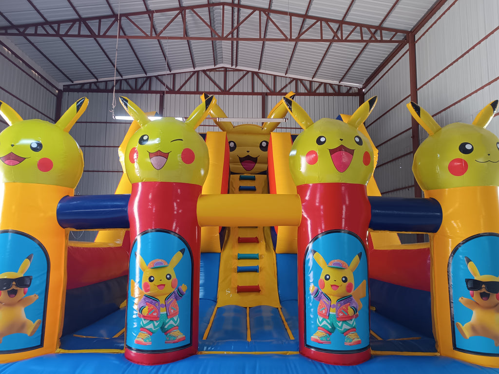 Pikachu Temalı Şişme Kaydırak