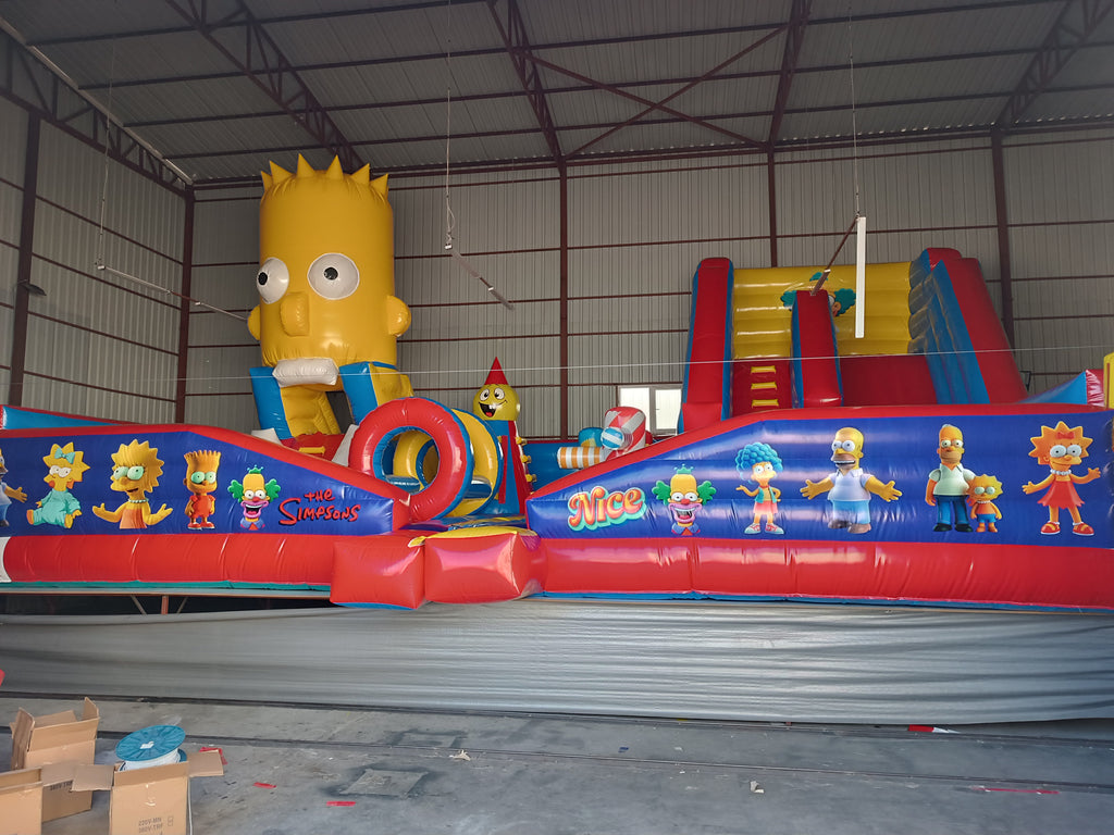 Simpson Temalı Kaydıraklı Şişme Oyun Parkı