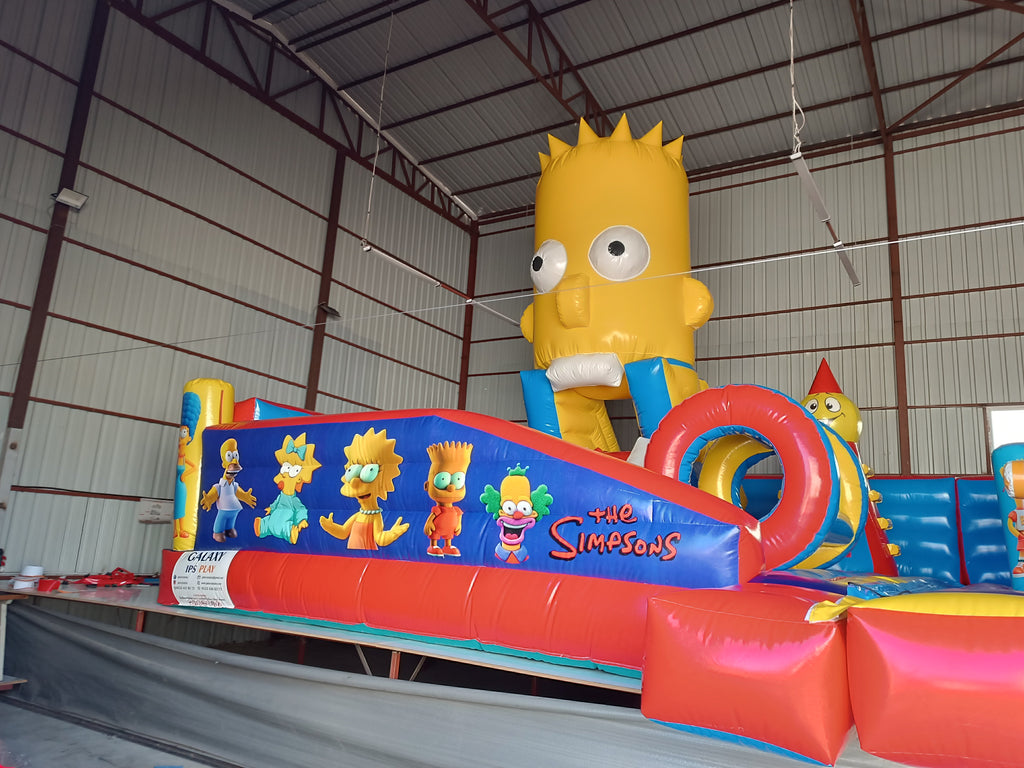Simpson Temalı Kaydıraklı Şişme Oyun Parkı