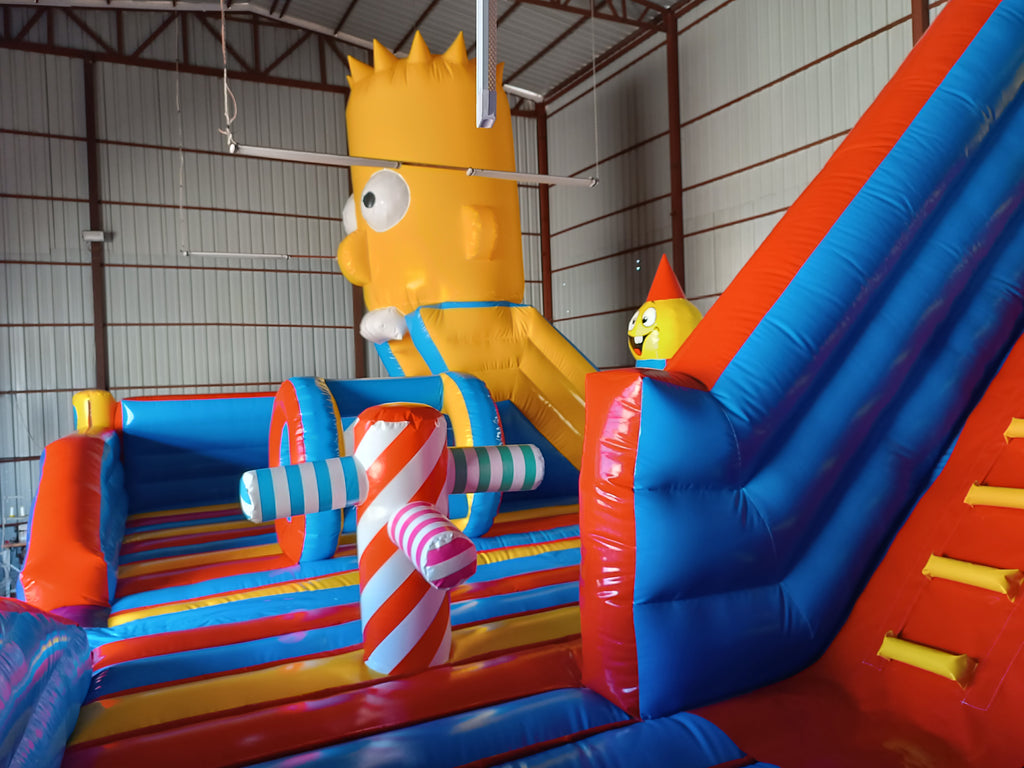 Simpson Temalı Kaydıraklı Şişme Oyun Parkı