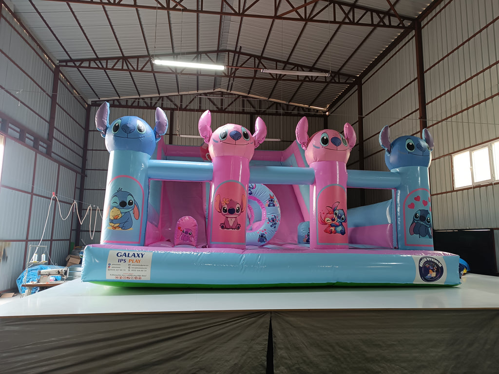 Şişme Stich Temalı Kaydırak Oyun Parkı