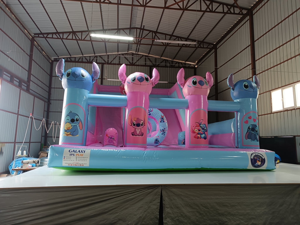 Şişme Stich Temalı Kaydırak Oyun Parkı
