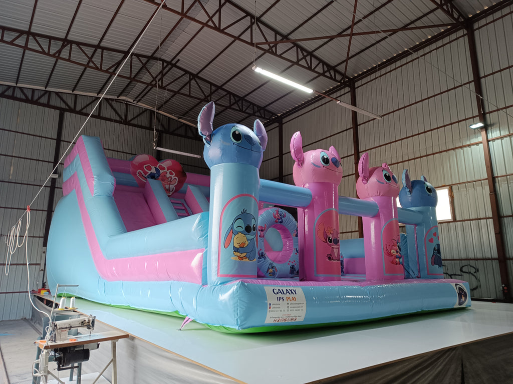 Şişme Stich Temalı Kaydırak Oyun Parkı