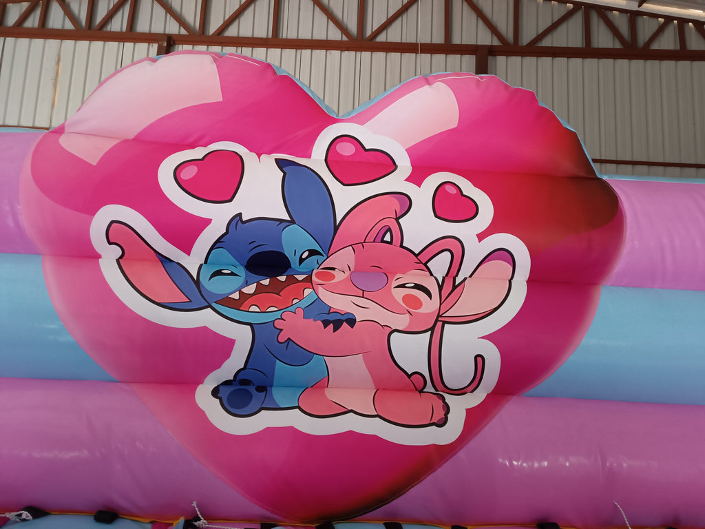 Şişme Stich Temalı Kaydırak Oyun Parkı