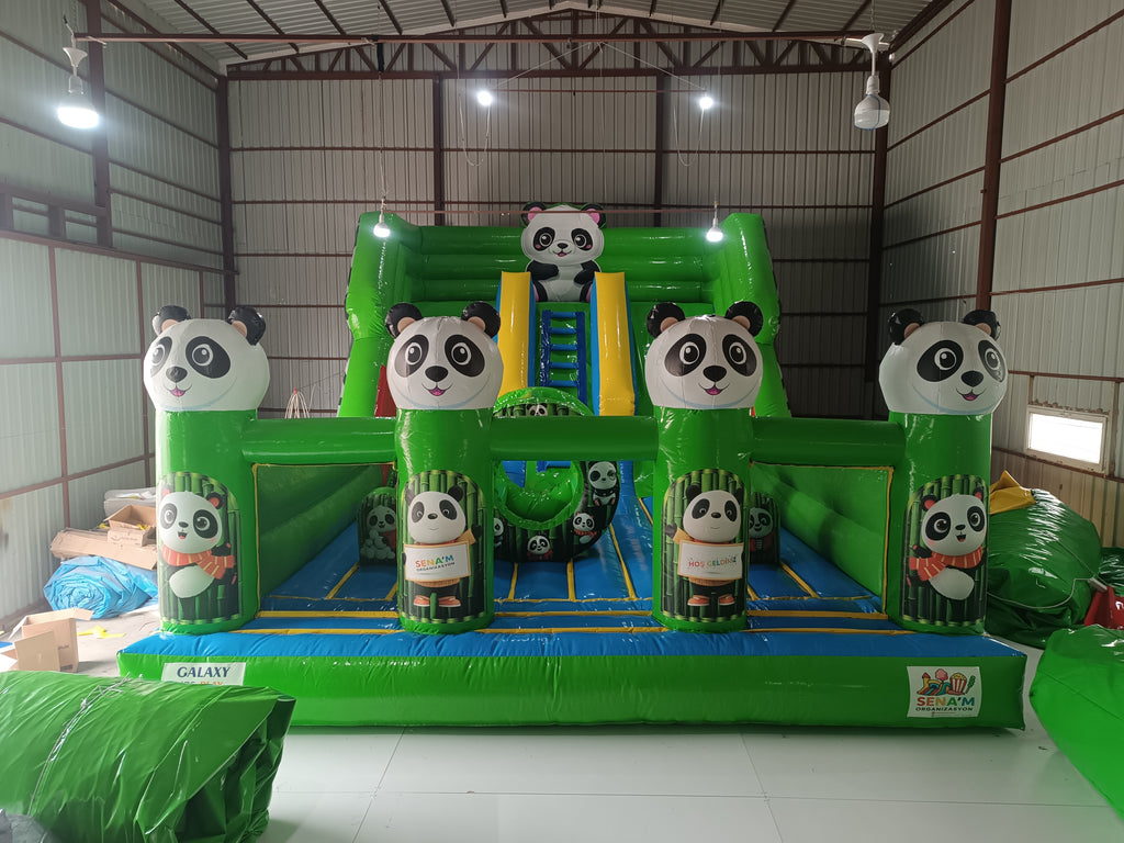 Panda Temalı Şişme Kaydırak