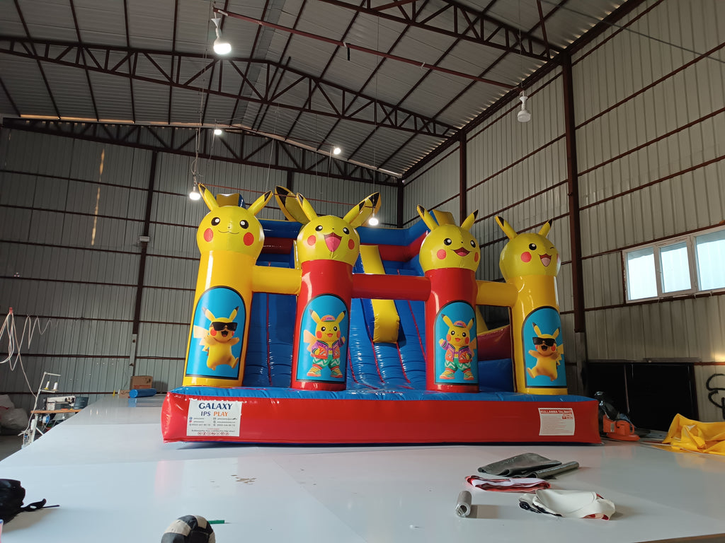 Pikachu Temalı Şişme Kaydırak