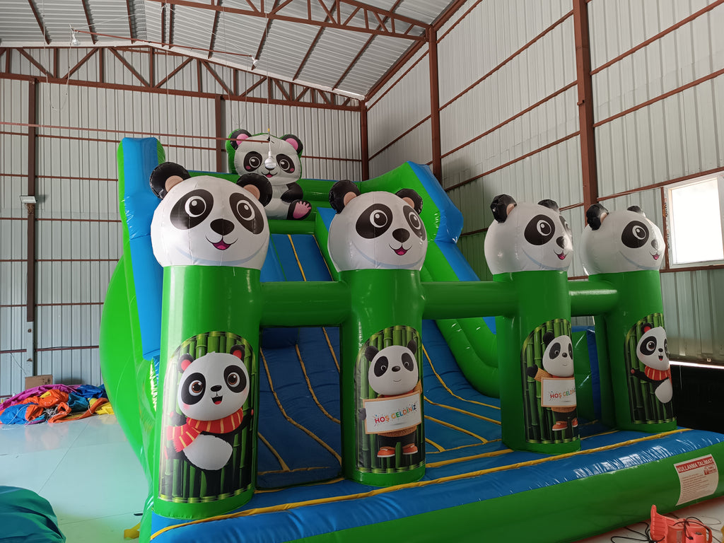 Panda Temalı Şişme Kaydırak