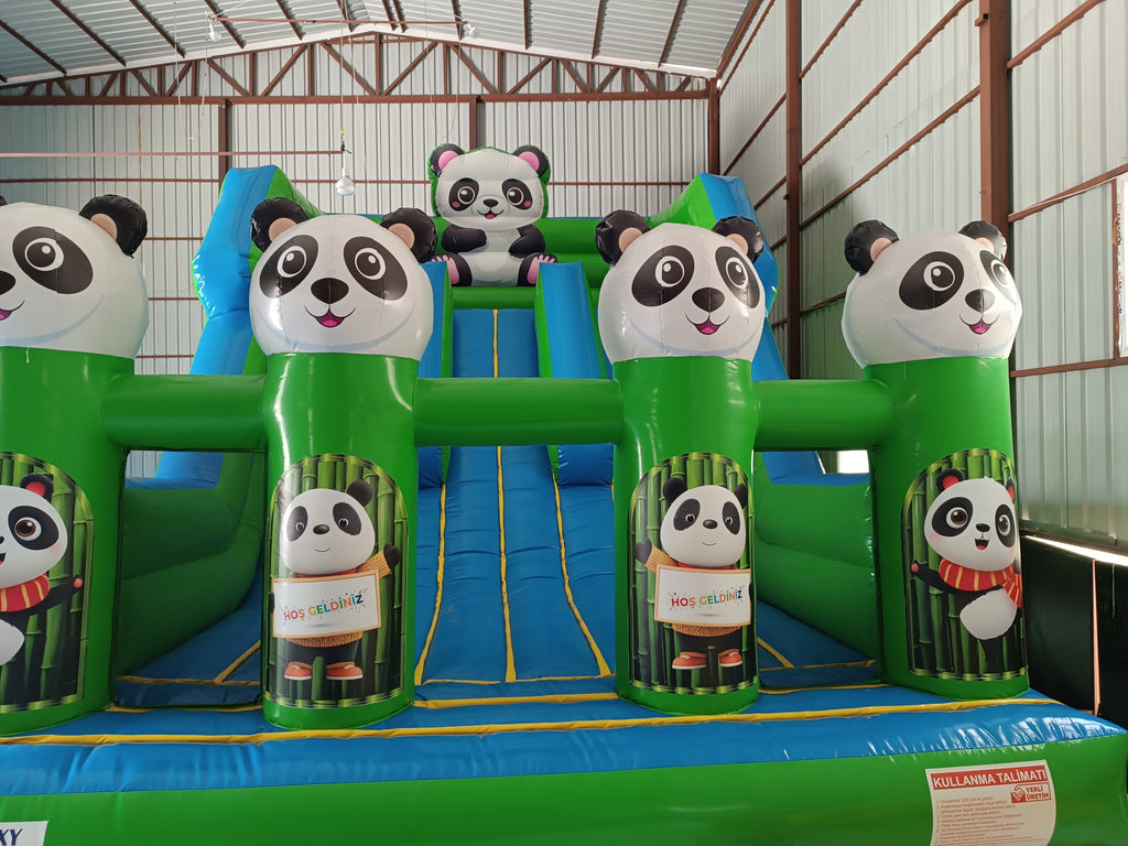 Panda Temalı Şişme Kaydırak