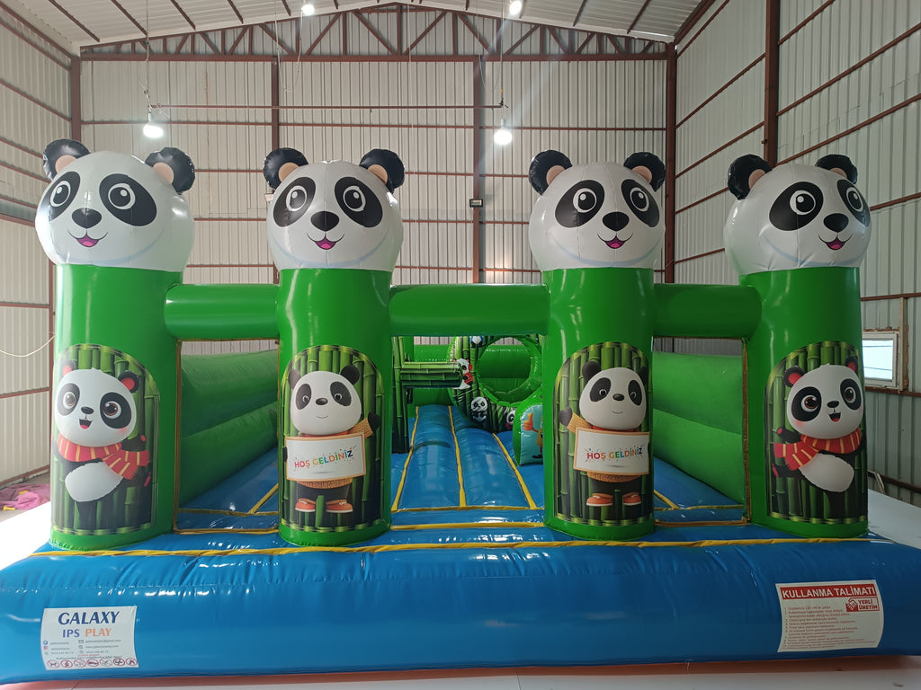 Panda Temalı Şişme Oyun Parkı