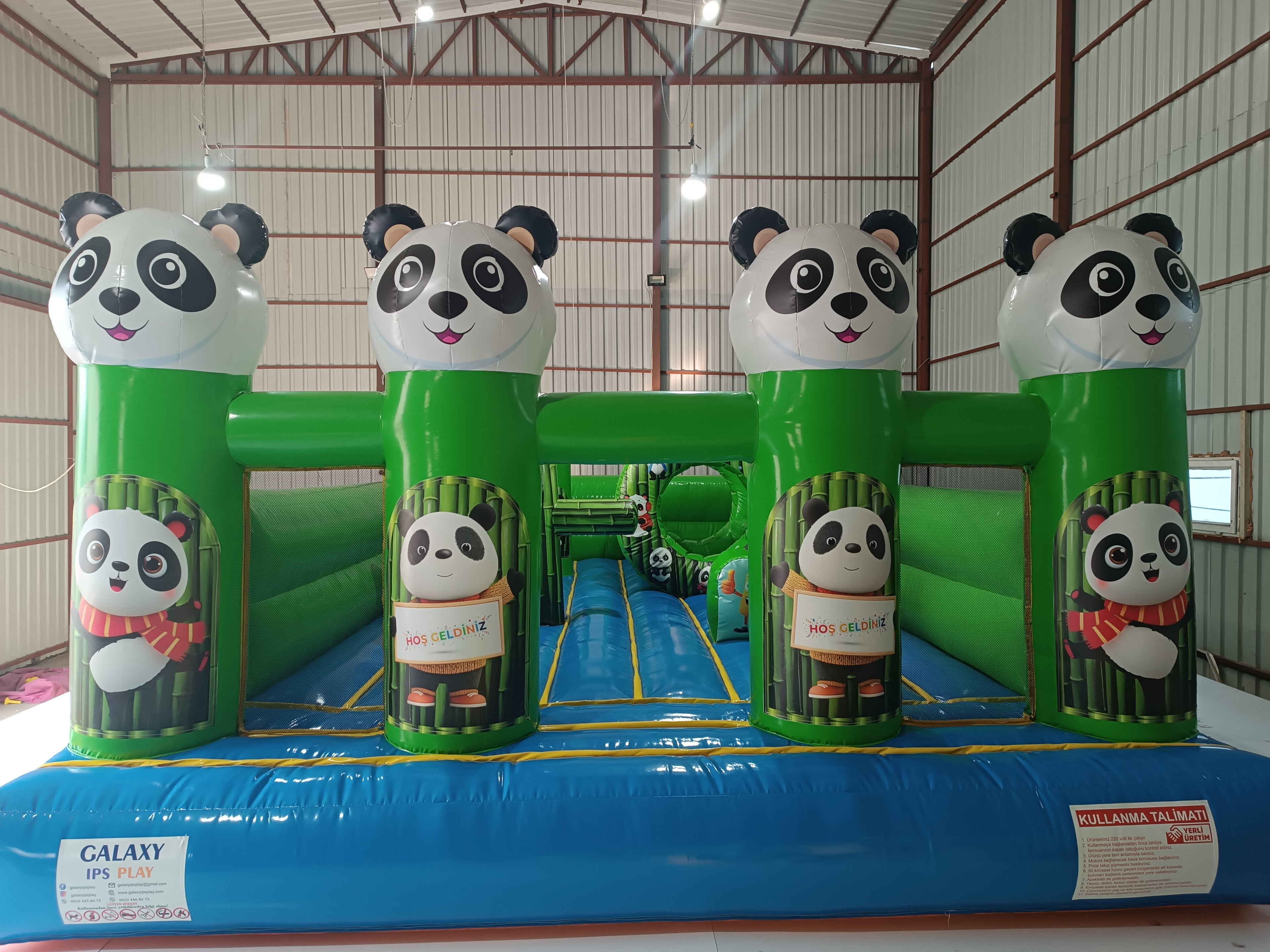 Panda Temalı Şişme Oyun Parkı