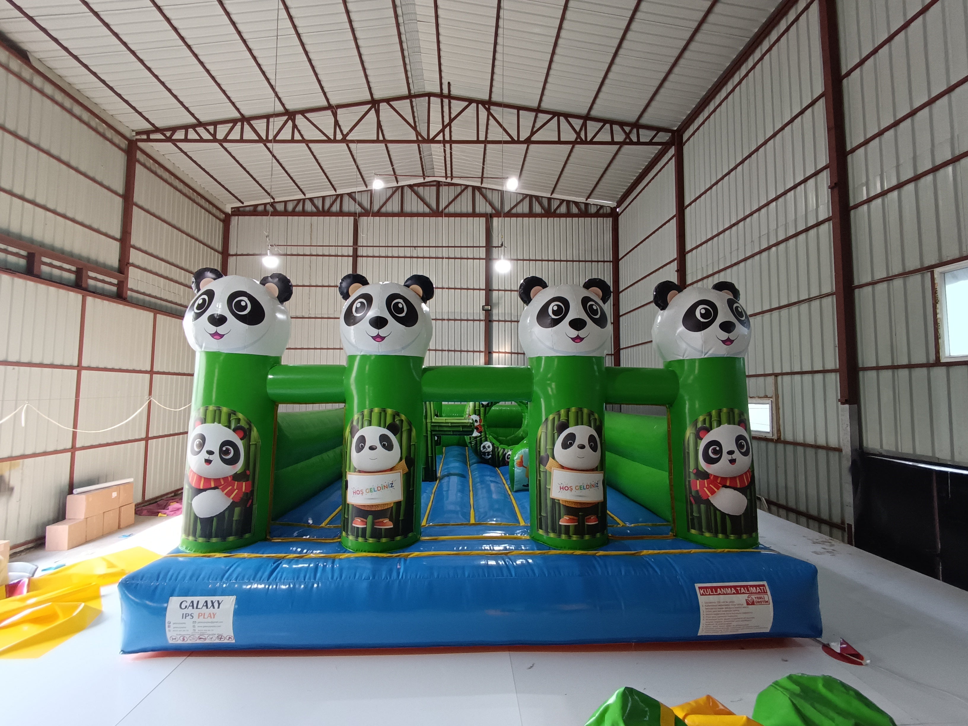 Panda Temalı Şişme Oyun Parkı